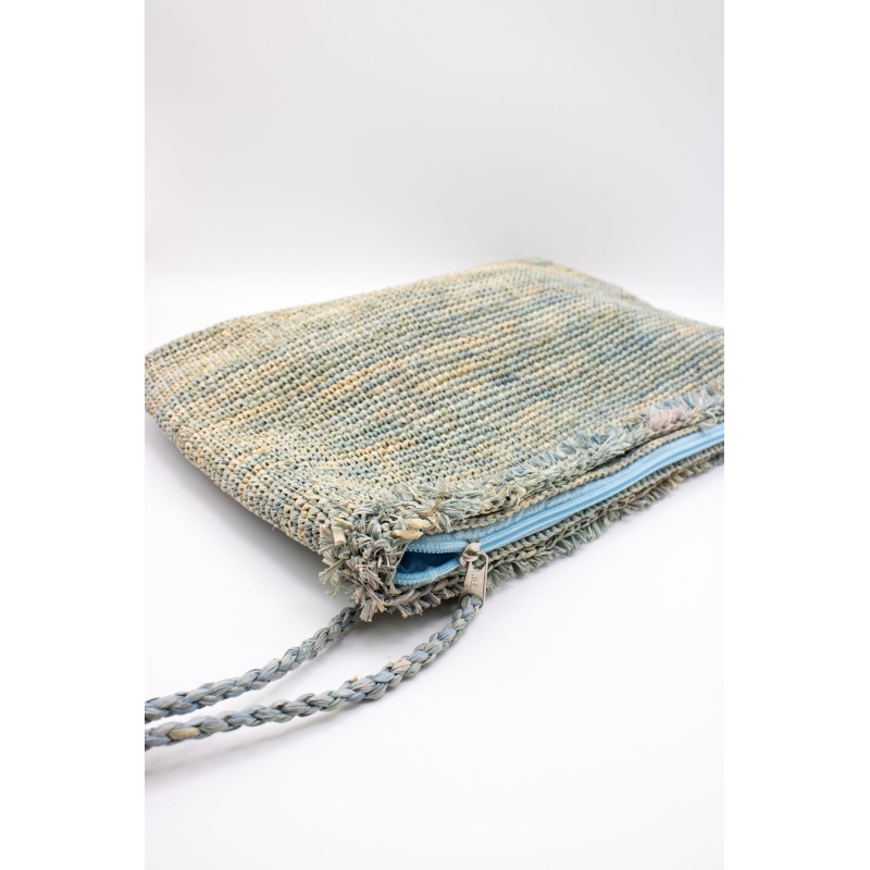 Pochette raphia naturel coloré fait main NATURELLEMENT