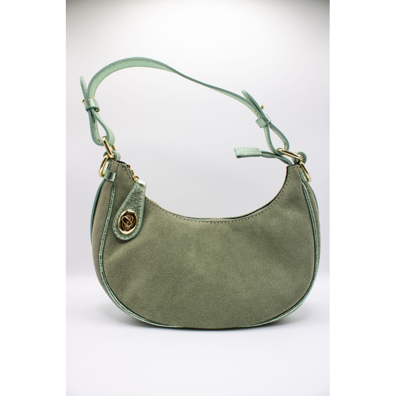 Petit sac à main en cuir vert amande | Femme