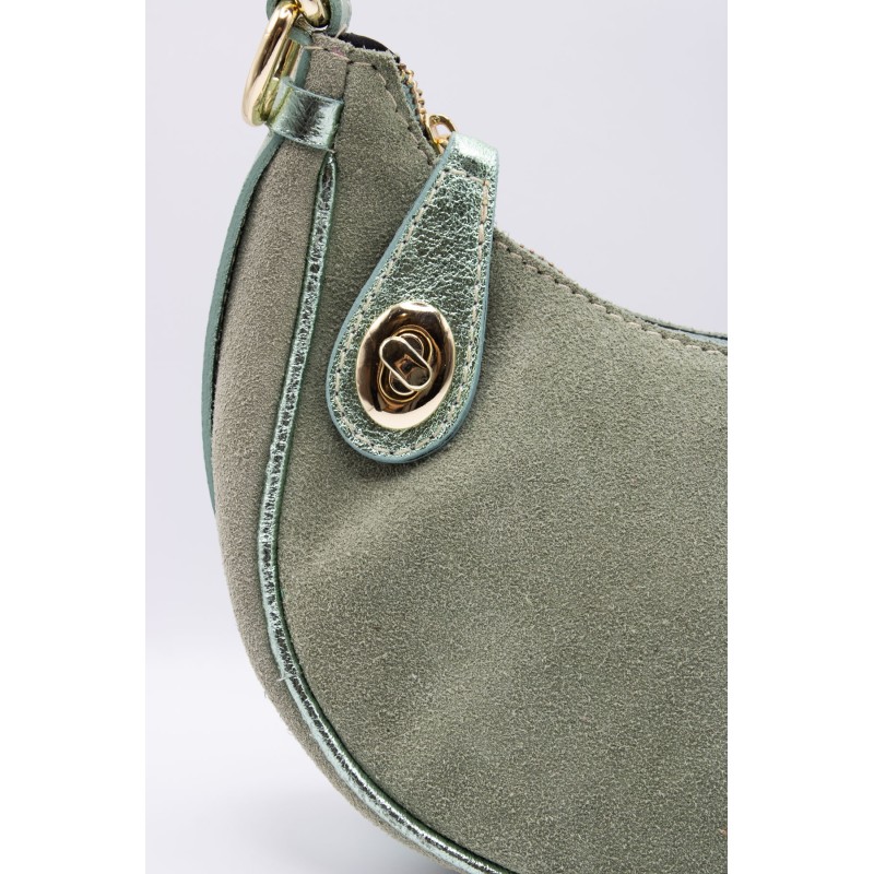 Petit sac à main en cuir vert amande | Femme