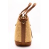 Petit sac panier cuir et raphia naturel femme