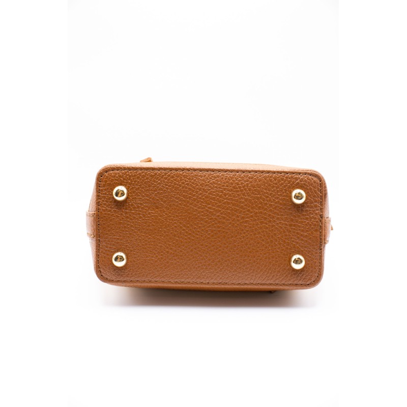 Petit sac panier cuir et raphia naturel femme