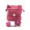 Sac bourse cuir rose Charlay Stone 17 x 16 cm