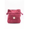 Sac bourse cuir rose Charlay Stone 17 x 16 cm