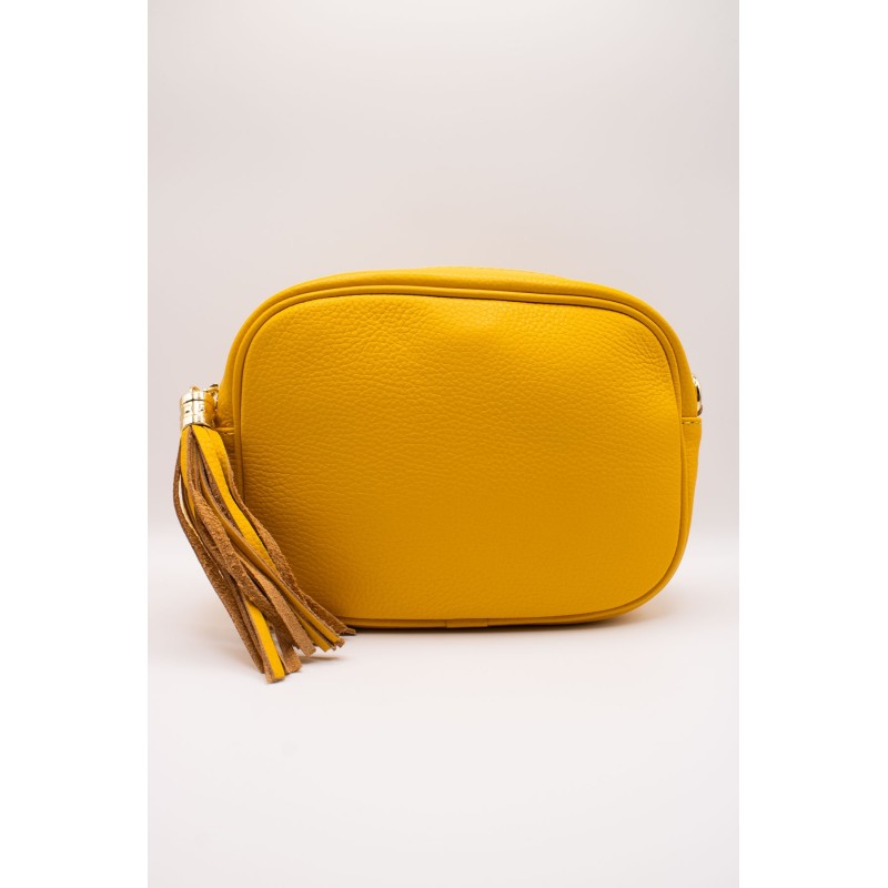 Sac à main cuir jaune bandoulière réglable MARLON