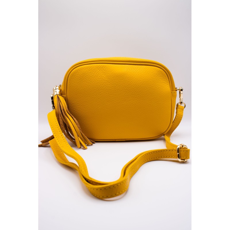 Sac à main cuir jaune bandoulière réglable MARLON