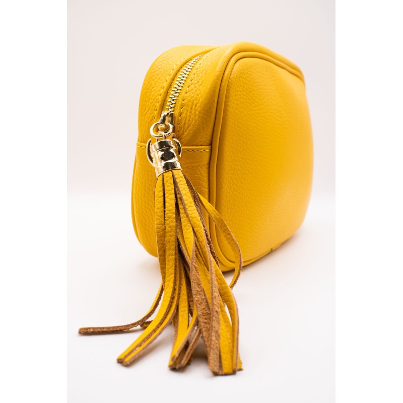 Sac à main cuir jaune bandoulière réglable MARLON