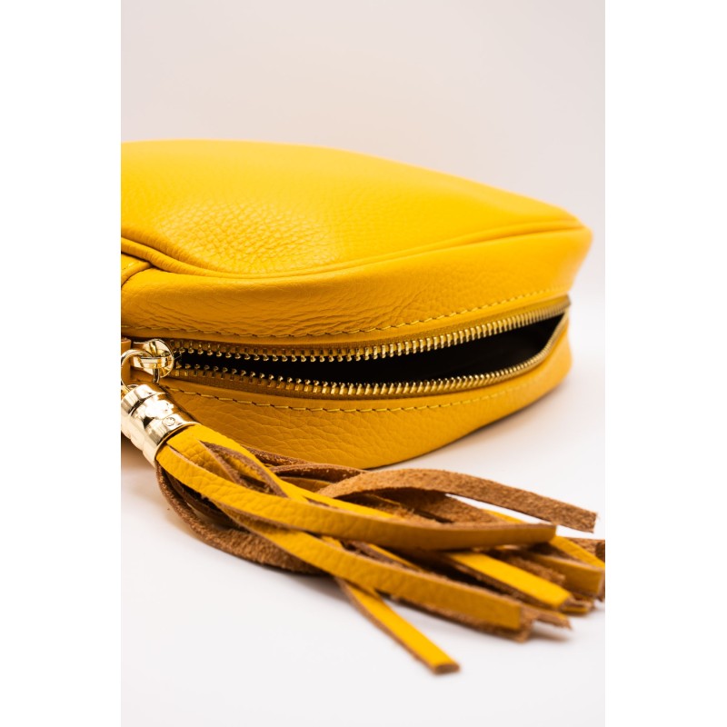 Sac à main cuir jaune bandoulière réglable MARLON