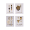 Boucles d'oreilles asymétriques dorées & nacre - NUANCES BIJOUX