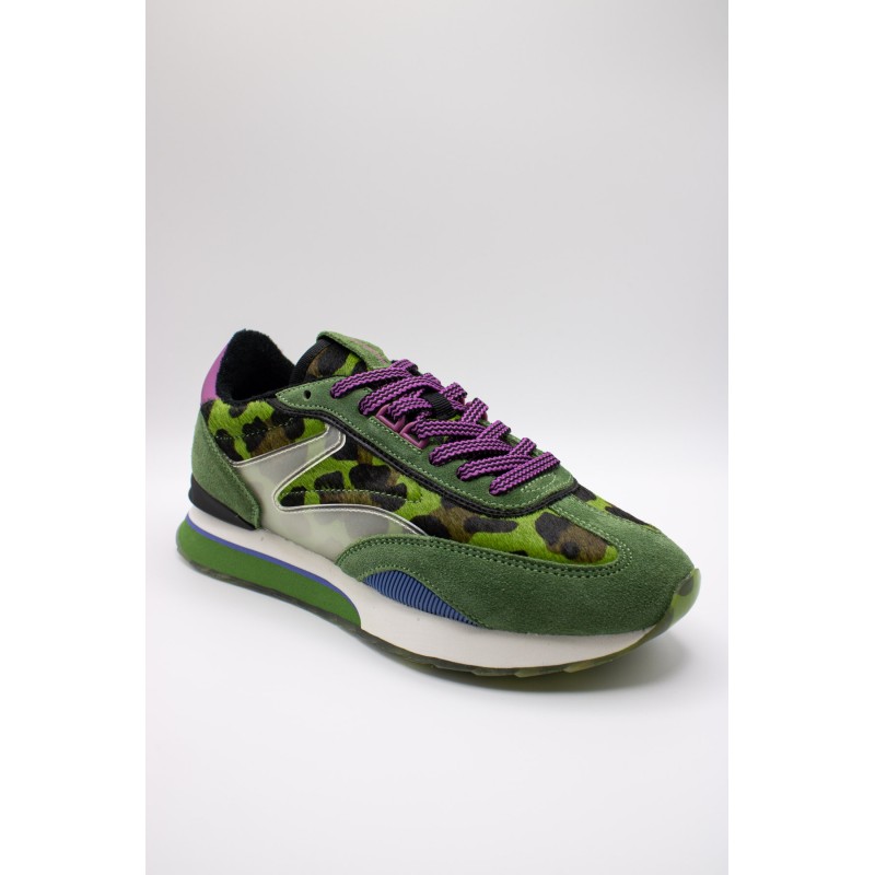 Sneakers ART HOFF vert léopard femme