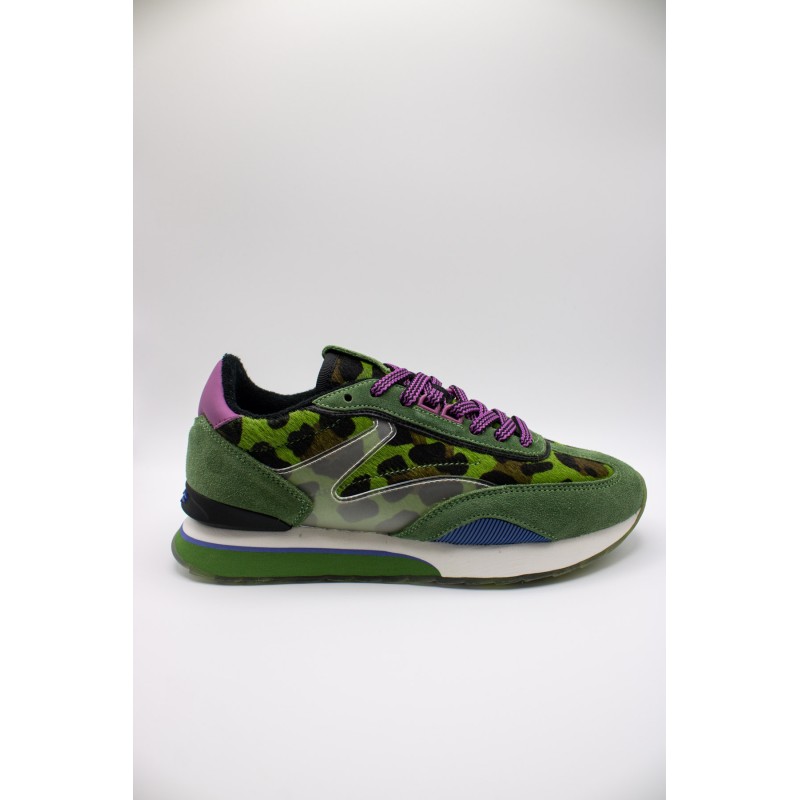 Sneakers ART HOFF vert léopard femme