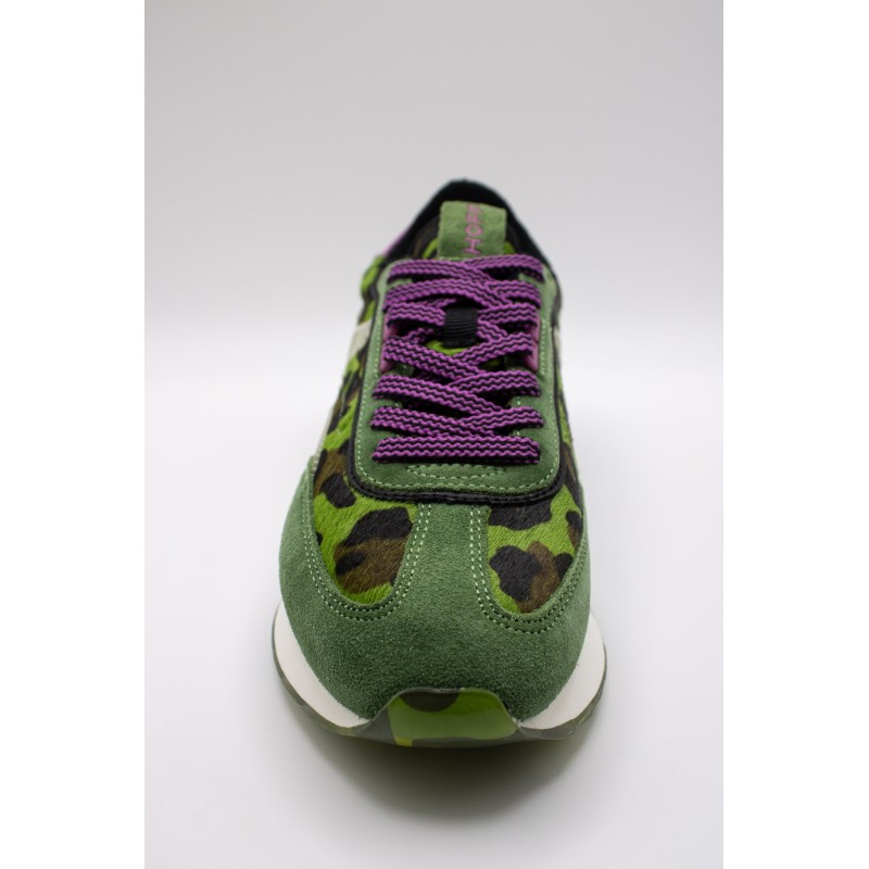 Sneakers ART HOFF vert léopard femme