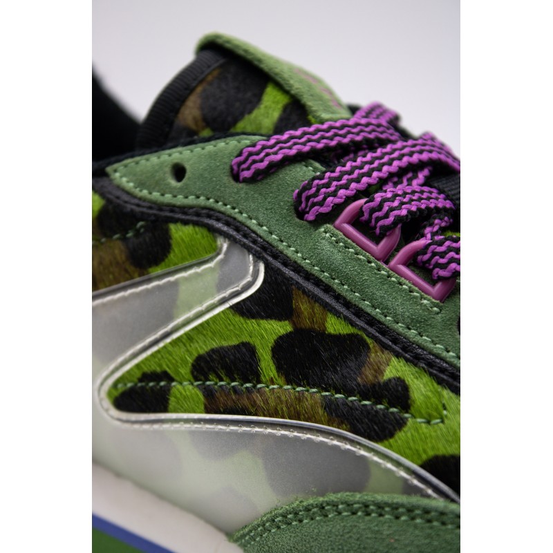 Sneakers ART HOFF vert léopard femme
