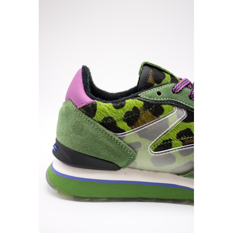 Sneakers ART HOFF vert léopard femme