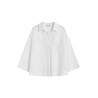 Blouse blanche oversize femme en coton | Grace & Mila