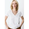 T-shirt femme col V manches courtes | Grace & Mila