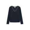 T-shirt femme col V manches longues | Grace & Mila