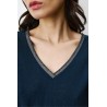 T-shirt femme col V manches longues | Grace & Mila