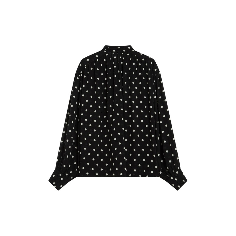 Blouse à pois femme col lavallière | Grace & Mila