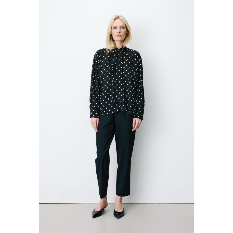 Blouse à pois femme col lavallière | Grace & Mila