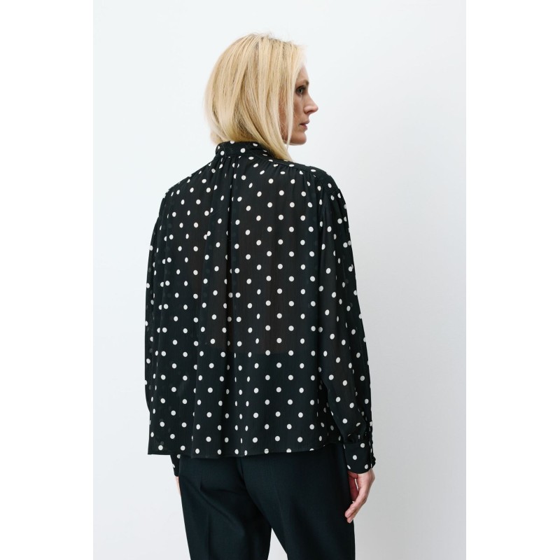 Blouse à pois femme col lavallière | Grace & Mila