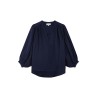 Blouse bleu marine femme col V ample | Grace & Mila