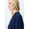 Blouse bleu marine femme col V ample | Grace & Mila