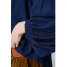Blouse bleu marine femme col V ample | Grace & Mila