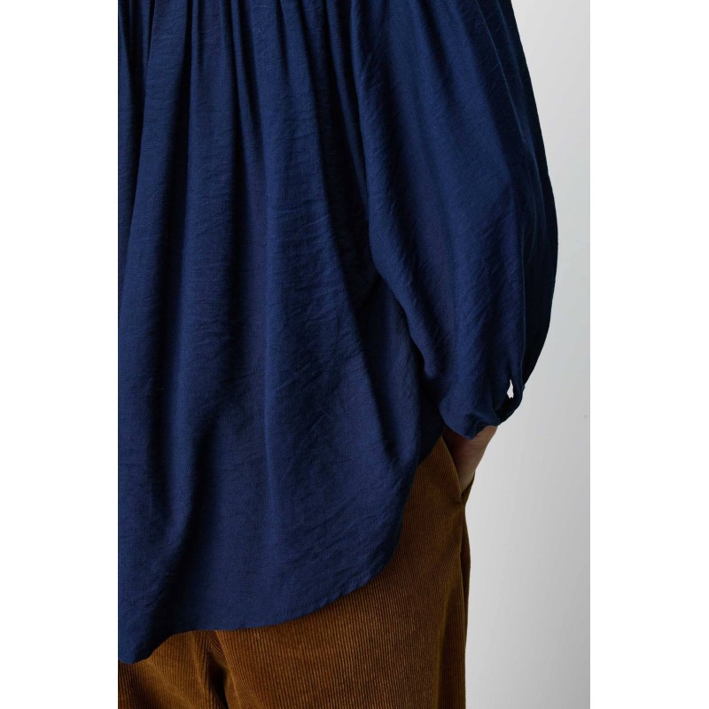 Blouse bleu marine femme col V ample | Grace & Mila