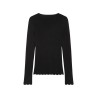 Pull noir femme maille fine lurex | Grace & Mila