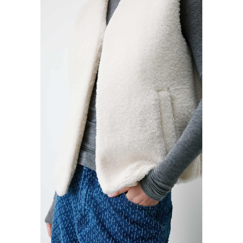 Gilet sans manches Avery écru femme | Grace & Mila
