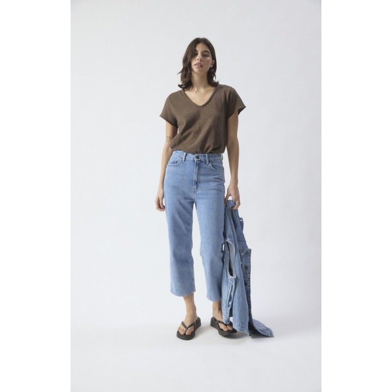 T-shirt American Vintage Sonoma Femme Col V