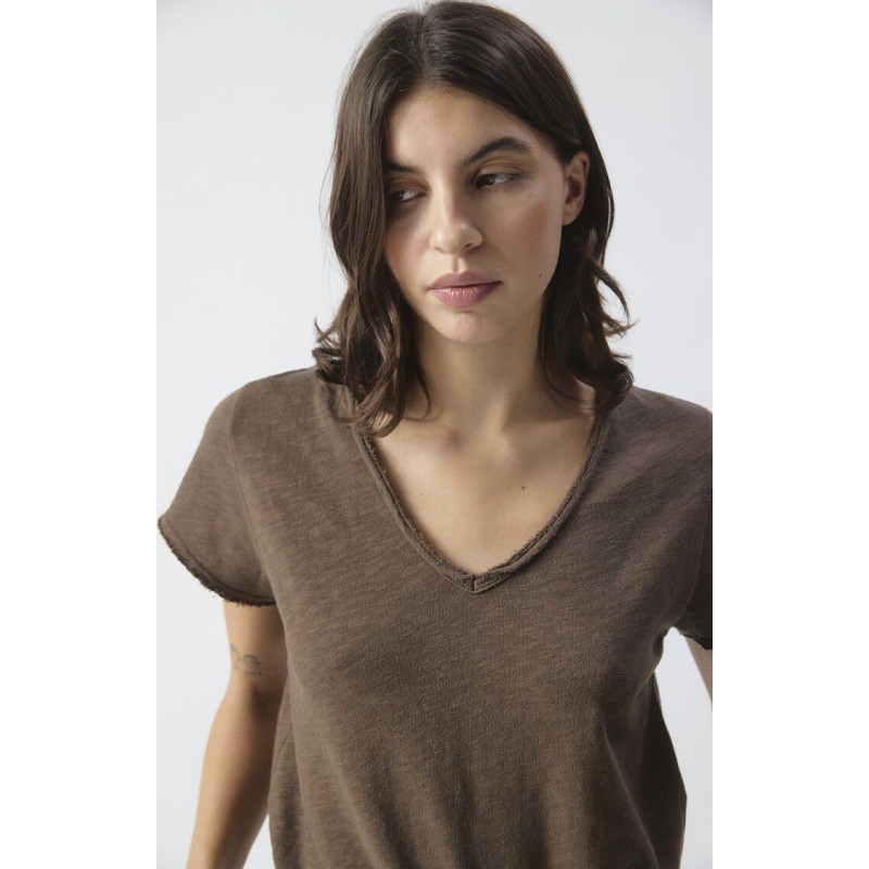 T-shirt American Vintage Sonoma Femme Col V