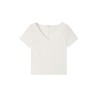 T-shirt court Aksun blanc - AMERICAN VINTAGE Femme