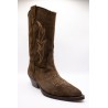 Santiags femme Alpe 2084 marron foncé en cuir