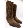 Santiags femme Alpe 2084 marron foncé en cuir