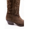 Santiags femme Alpe 2084 marron foncé en cuir