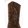 Santiags femme Alpe 2084 marron foncé en cuir