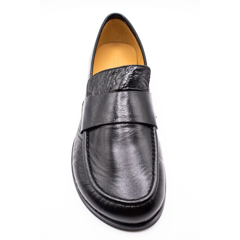 Mocassins Vanessa Wu MO3004 cuir verni noir femme