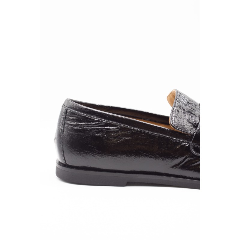Mocassins Vanessa Wu MO3004 cuir verni noir femme