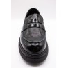 Mocassins We Do 11412/01 cuir verni noir femme