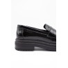Mocassins We Do 11412/01 cuir verni noir femme