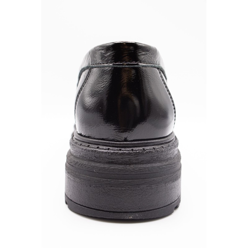 Mocassins We Do 11412/01 cuir verni noir femme