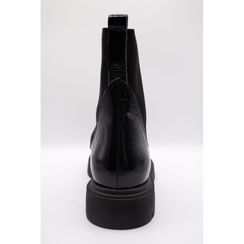 We Do 90025A/06 Bottines Chelsea plateforme noir verni pour Femme