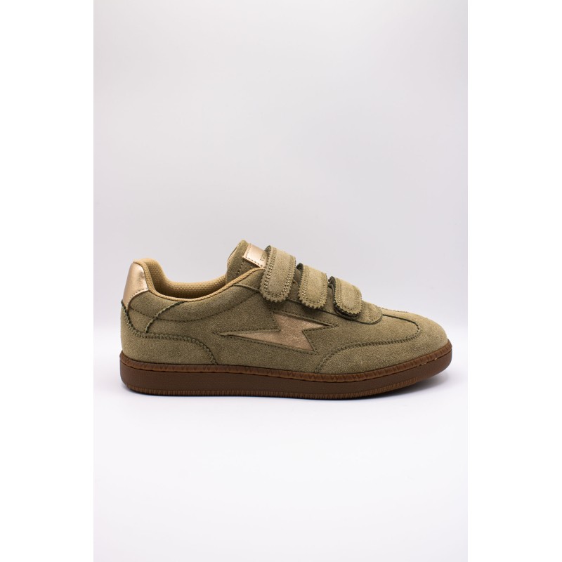 Vanessa Wu BK2938KK Aura Emblem baskets femme kaki
