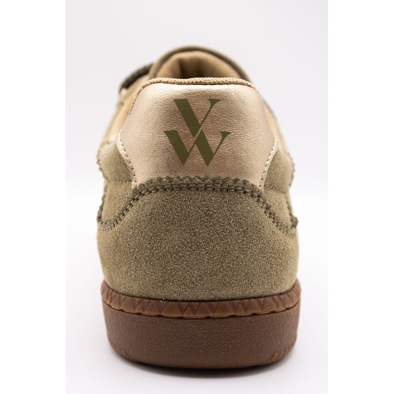 Vanessa Wu BK2938KK Aura Emblem baskets femme kaki