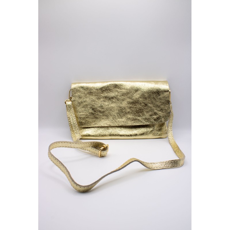 Pochette Marlon Luce en cuir doré | Femme