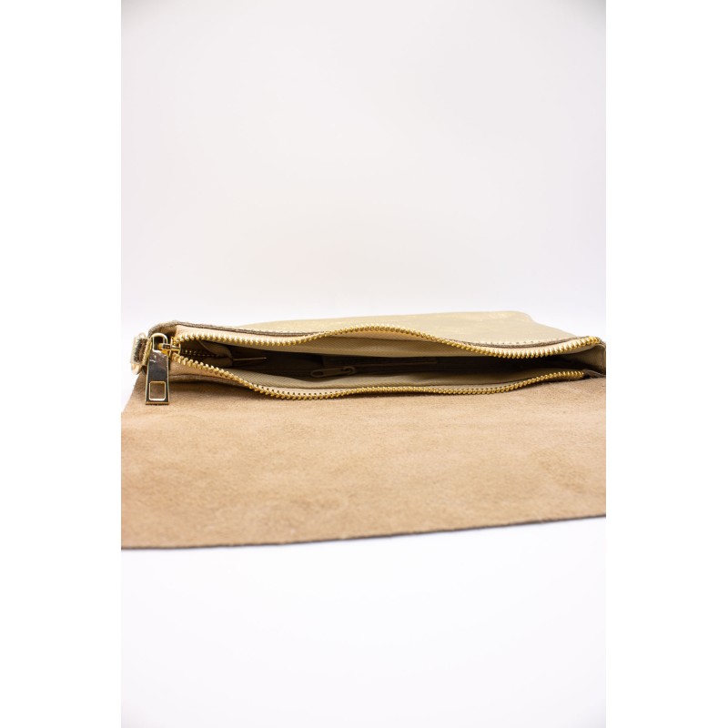 Pochette Marlon Luce en cuir doré | Femme