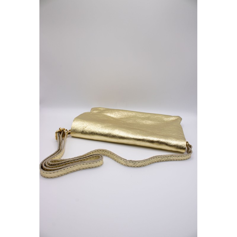 Pochette Marlon Luce en cuir doré | Femme