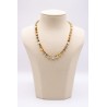Collier TOVA Sarina Swarovski beige et doré