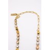 Collier TOVA Sarina Swarovski beige et doré